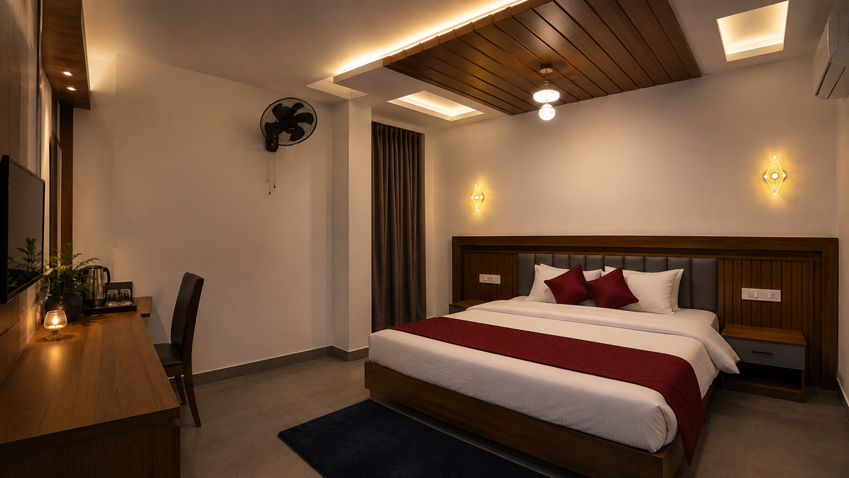 Aysh Lux Haven Peaceful Bedroom Interior in Wayanad, Kerala